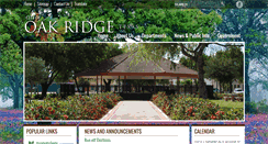 Desktop Screenshot of cityofoakridgetx.com